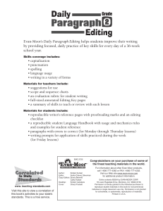 Daily paragraph Editing (Year 2)