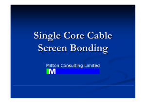 Cable screen - Single Core bonding