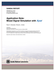 Mixed Signal Simulation with Xyce Application Note