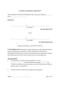 Contract Purchase Agreement