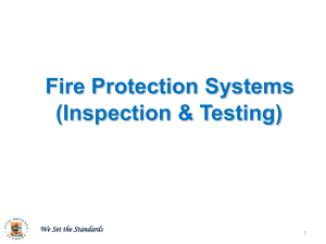 FIRE PROTECTION SYSTEM TESTING & COMMISSIONING