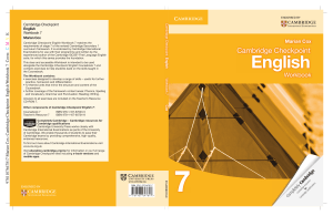 Cambridge Checkpoint English Workbook 7 (9781107647817)