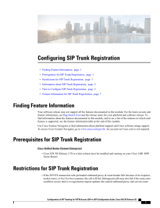 SIP Trunk Registration Configuration Guide - Cisco IOS XE