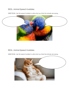animal speech bubble writing