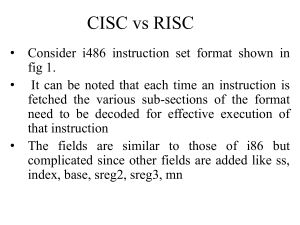 CISC vs RISC