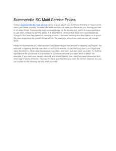 Summerville SC Maid Service Prices