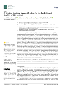 A Clinical Decision Support System for the Prediction of Quality of Life in ALS