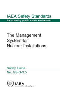 GS-G 3-5 - The Management Systems for Nuclear Installations - Pub1392 web