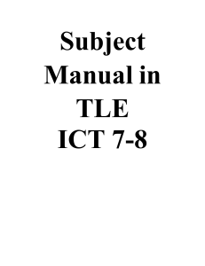 subject manual tle  7-8