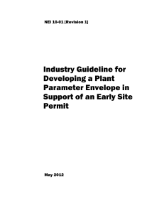 NEI 10-01 rev. 1 Plant Parameter Envelope