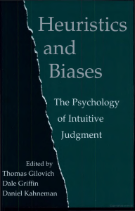 Heuristics And Biases. The Psychology Of Intuitive Judgement ( PDFDrive )