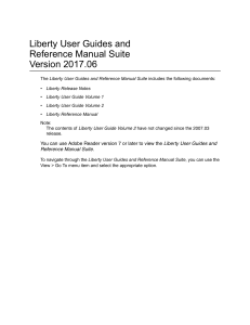 Liberty User Guides and Reference Manual Suite Version 2017.06