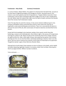 Frankenstein - summary