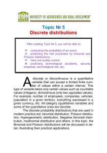 Discrete Distributions: Binomial & Poisson