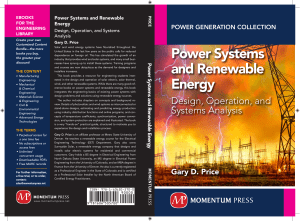 7. Power Systems and Renewable Energy Design, Operation and Systems Analysis by Gary D. Price