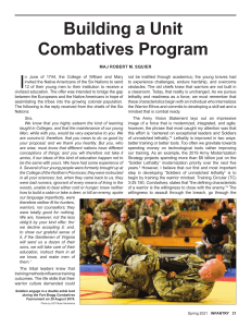 Building a Unit Combatives Program