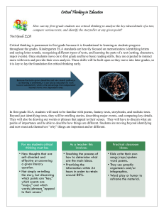 Critical Thinking One-Pager 