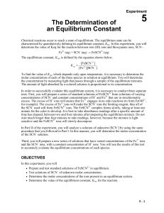 Experiment #5 - Equilibrium Constant