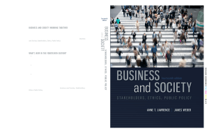 Business and Society - Stakeholders, Ethics, Public Policy (14th Edition)