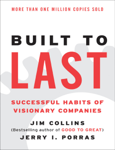 Built to Last: Visionary Companies' Successful Habits