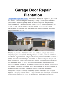 Garage Door Repair Plantation