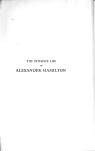 Intimate Life of Hamilton - Allan McClane Hamilton