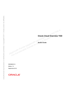 Oracle Cloud Service Overview