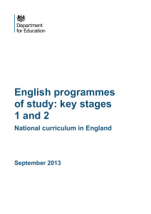 PRIMARY national curriculum - English 220714