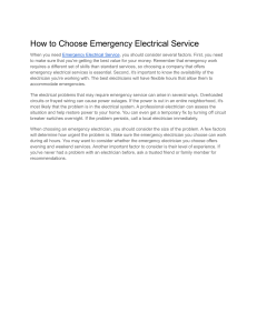 How to Choose Emergency Electrical Service