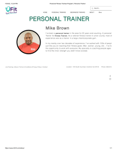 Personal Trainer - 40Fit