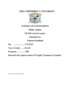 Improvement of freight transportation in Zambia  