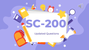 Microsoft SC-200 Exam Updated Questions