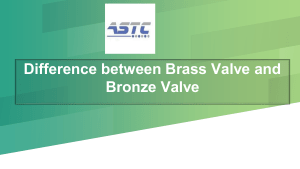 Difference between Brass Valve and Bronze Valve