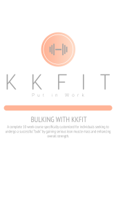 Bulking with KKFIT: 10-Week Muscle Gain Course