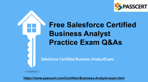 Salesforce Certified Business Analyst Exam Dumps