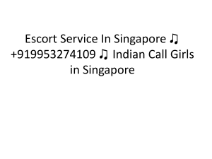 Independent Escort Girls In Singapore ⌛ +919953274109 ⌛ Singapore Escort Girls  