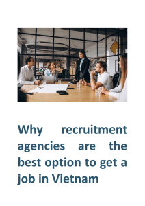 Why recruitment agencies are the best option to get a job in Vietnam - Shelby Global