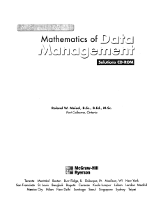 math of data management solutions