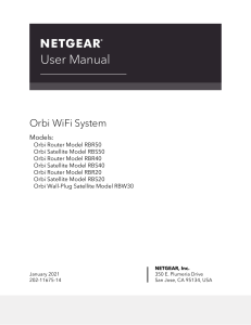 Orbi WiFi System Netgear User Manual