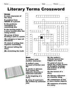 Literary Terms Crossword 1825c 62e99006