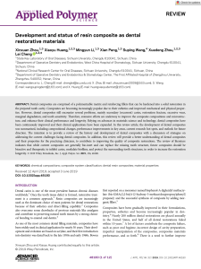 Resin Composite Dental Restorative Materials Review