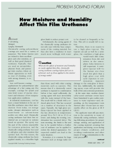 How Moisture and Humidity Affect Thin Film Urethanes