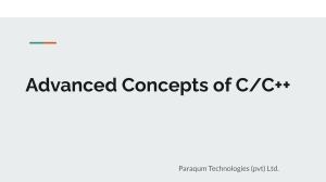 Advanced concepts of C C++