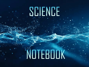 Science Notebook-Set Up