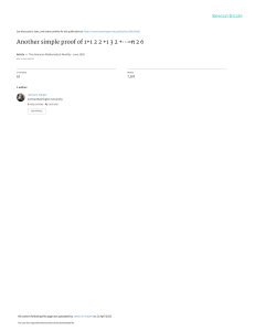 Simple Proof: 1 + 1/2^2 + ... = π^2/6