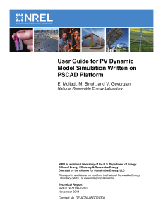 User Guide for PV Dynamic Model Simulation Written on PSCAD Platform