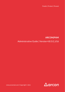 ARCON PAM Administrative Guide