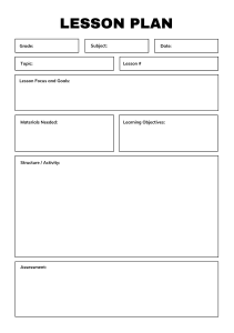 Lesson Plan Template