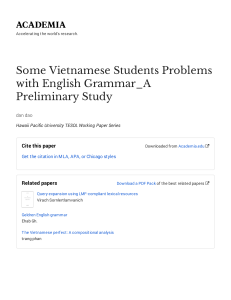 Some Vietnamese Students Problems