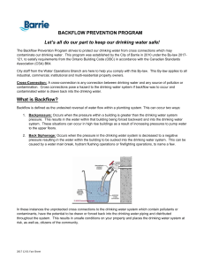 Barrie Backflow Prevention Program: Protect Drinking Water